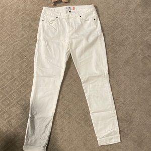 Womens white Cabi high skinny jeans size 10